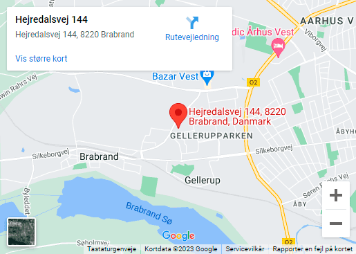 GoogleMap - Link til rutevisning. Birkebakken Brabrand